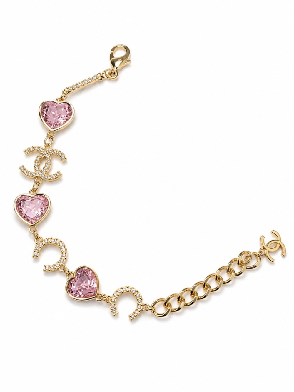 CC Pink Heart Bracelet pearl Limited Edition Collection Fall/Winter 2023